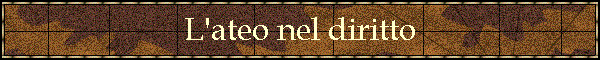 L'ateo nel diritto